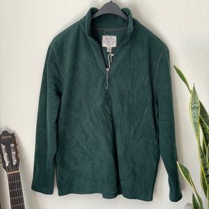 NWT St. John’s Bay Green Fleece Quarter Zip